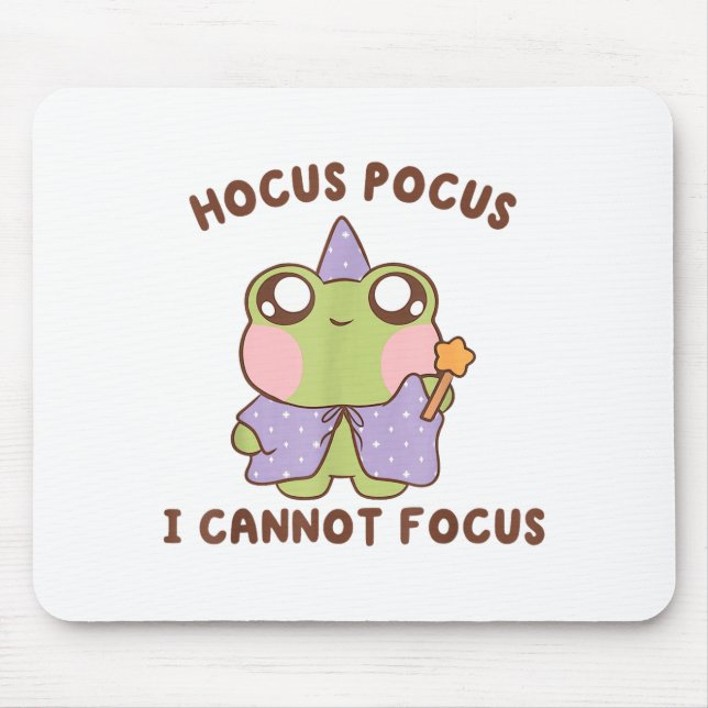 Tapis De Souris I Cannot Focus Funny Adhd Sitive Frog  (Devant)
