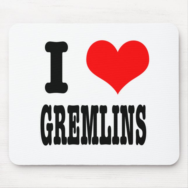 TAPIS DE SOURIS I COEUR (AMOUR) GREMLINS (Devant)