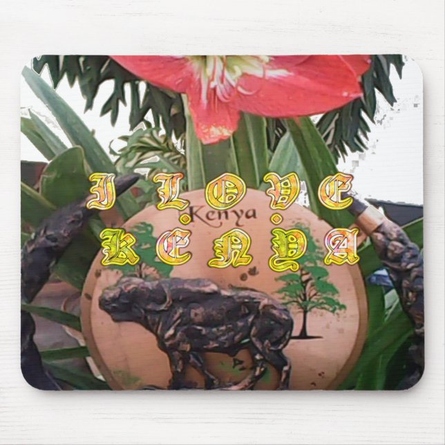 Tapis De Souris I (Coeur) Kenya Buffalo Patch/Print (Devant)