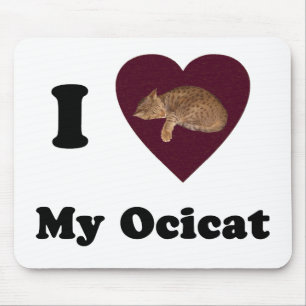 Tapis De Souris I coeur mon Ocicat Mousepad