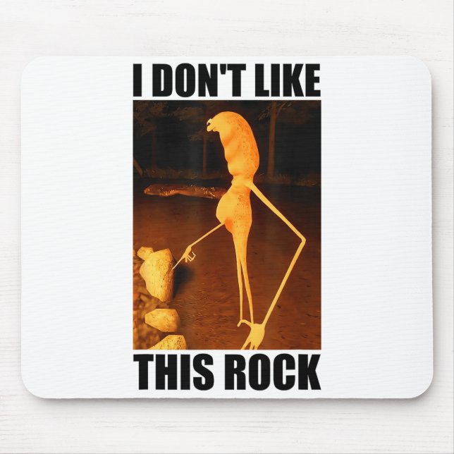 Tapis De Souris I Don't Like This Rock Funny Marcus The Worm Meme  (Devant)