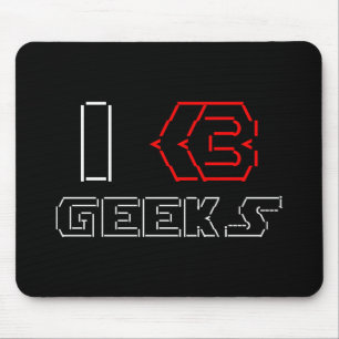 Tapis De Souris I Heart Geek ASCII ART
