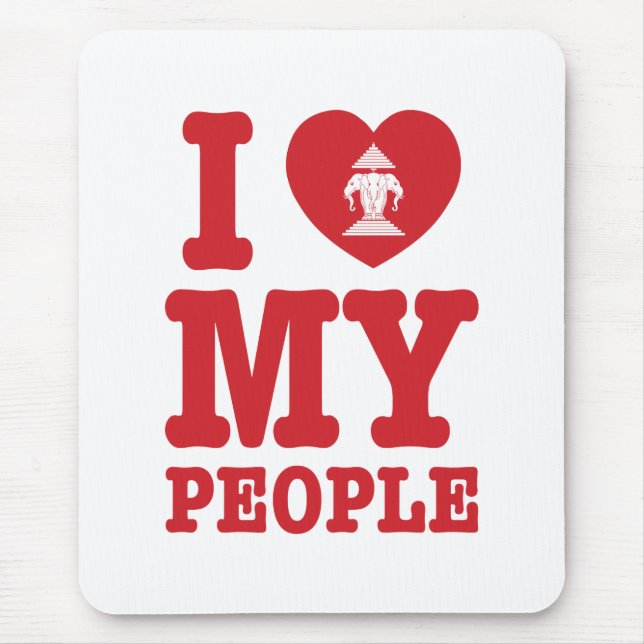 Tapis De Souris I Heart (Love) Erawan My Lao People (Devant)