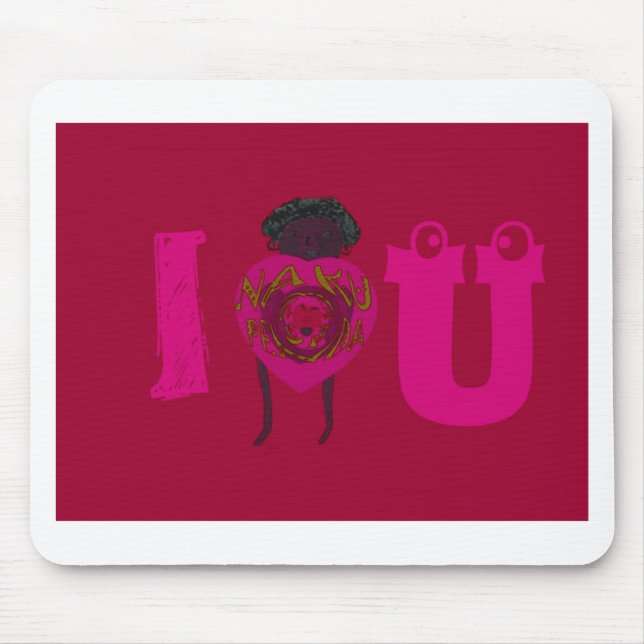 Tapis De Souris I Heart You Nakupenda Sana Heureuse Sainte-Valenti (Devant)