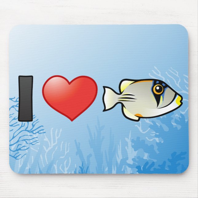 Tapis De Souris I Love Arabian Picassofish (Devant)