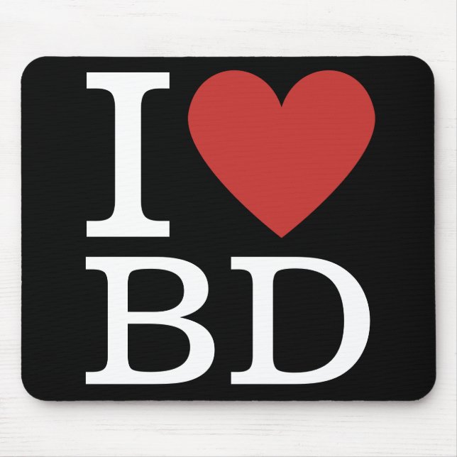 Tapis De Souris I ❤️ Love BD - Département Bâtiment (Devant)