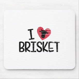 Tapis De Souris I Love Brisket T Shirt Beef Foodie Bbq Novelty _1