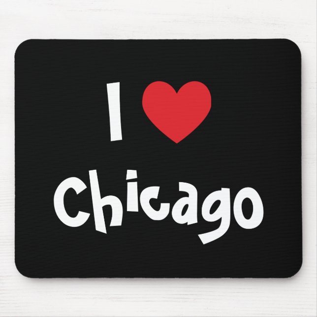 Tapis De Souris I Love Chicago (Devant)