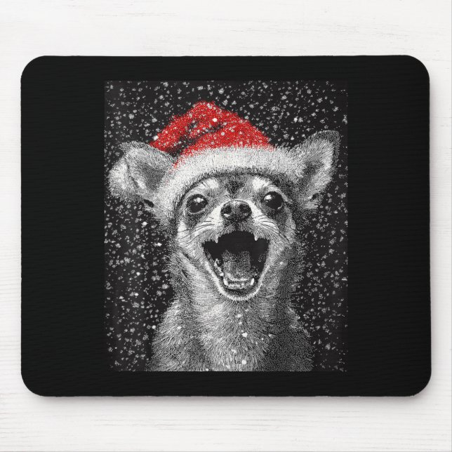 Tapis De Souris I Love Christmas Chihuahua  (Devant)