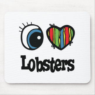 Tapis De Souris I Love (Coeur) Homards