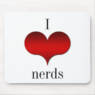 Tapis De Souris I Love (Coeur) Nerds Mousepad