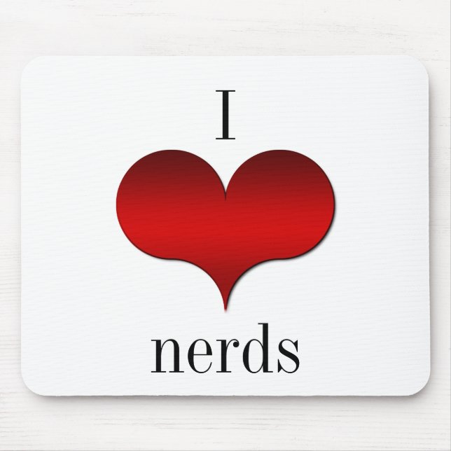 Tapis De Souris I Love (Coeur) Nerds Mousepad (Devant)