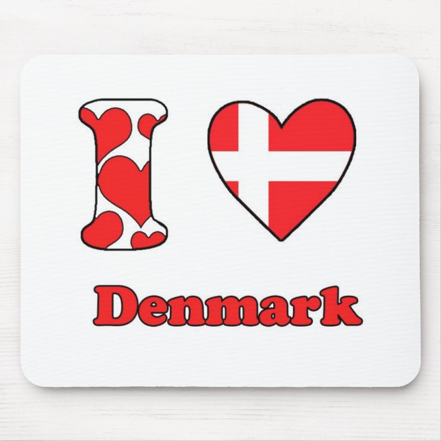 Tapis De Souris I love Denmark (Devant)