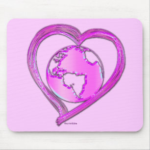 Tapis De Souris I LOVE EARTH (Pink) Series