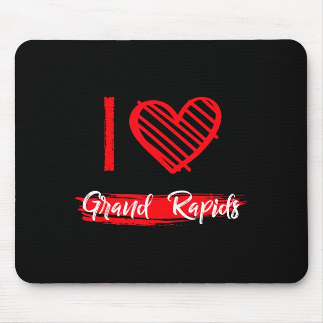 Tapis De Souris I Love Grand Rads I Heart Grand Rads  (Devant)