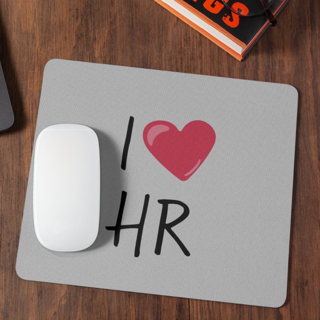 Tapis De Souris I Love Heart HR Office des ressources humaines Cad (Créateur téléchargé)
