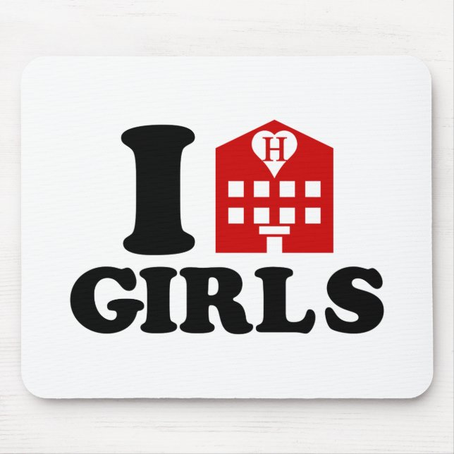 Tapis De Souris I Love Hotel Girls (Devant)