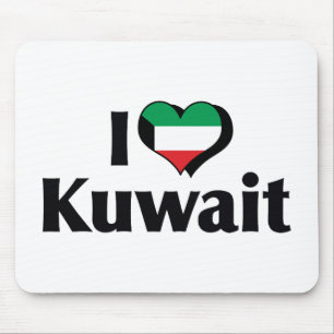 Tapis De Souris I Love Kuwait Flag