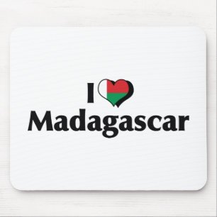Tapis De Souris I Love Madagascar Flag