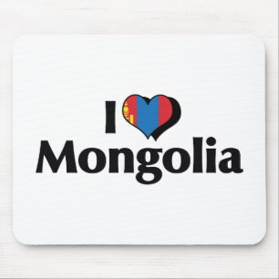 Tapis De Souris I Love Mongolia Flag