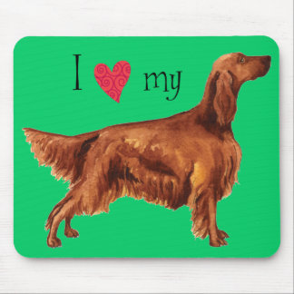 Tapis De Souris I love my Irish Setter