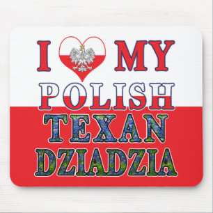 Tapis De Souris I love My Polish Texan Dziadzia