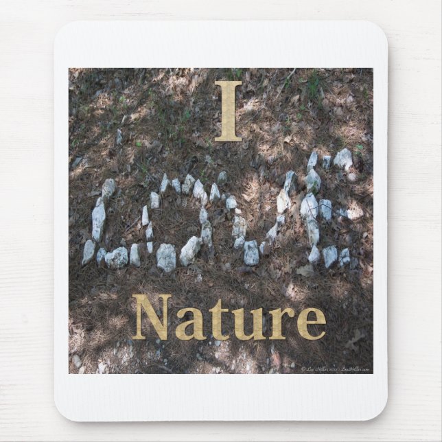 Tapis De Souris I Love Nature Vêtements et cadeaux (Devant)