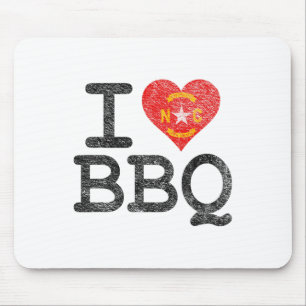 Tapis De Souris I Love North Carolina Bbq I Heart Nc Byrbecue Sauc