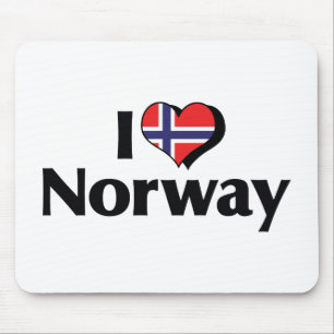 Tapis De Souris I Love Norway Flag