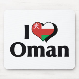 Tapis De Souris I Love Oman Flag