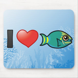 Tapis De Souris I Love Stoplight Parrotfish