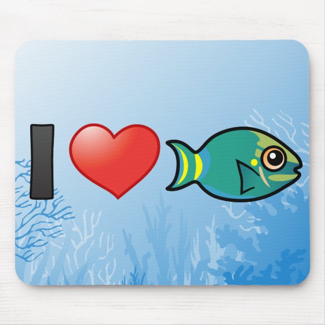 Tapis De Souris I Love Stoplight Parrotfish (Devant)
