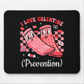 Tapis De Souris I Love Valentine Prevention Nurse Xmas Slip Socks