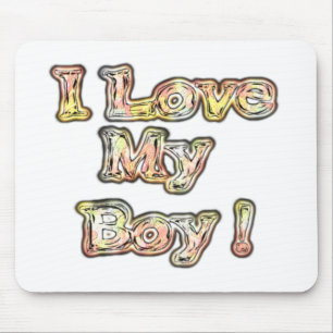 Tapis De Souris I Loy My Boy Design Cool Collection Vintage Texte