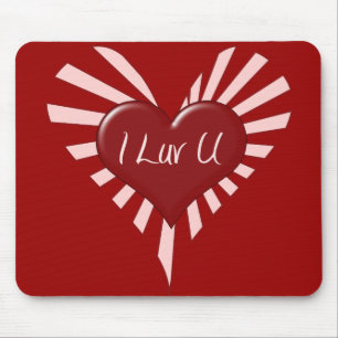 Tapis De Souris I Luv vous Valentine
