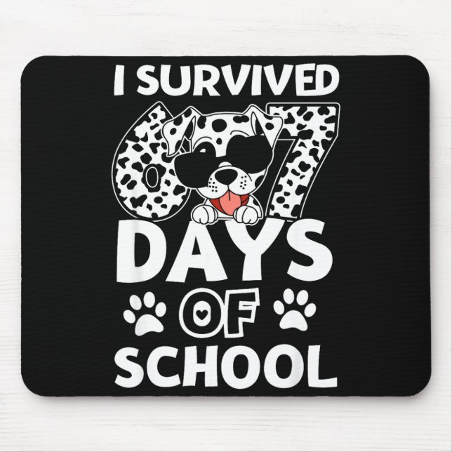 Tapis De Souris I Survived 67 Days Of School Dabbing Dalmatian Dog (Devant)