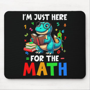 Tapis De Souris Ici pour les maths T-rex mignon qui compte les nom