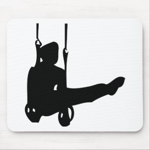 Tapis De Souris icône de la gymnaste noire