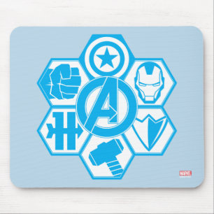 Tapis De Souris Icône du badge Avengers Assemble