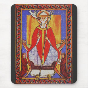 Tapis De Souris Icône médiévale de saint Grégoire le Grand