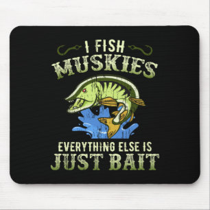 Tapis De Souris Idée Cadeau de Pêche Musky T-shirt Muskie