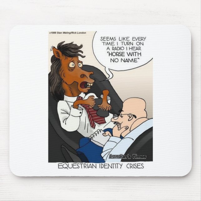 Tapis De Souris Identité équestre Crise Drôle Cadeaux et Tee - shi (Devant)