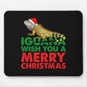 Tapis De Souris Iguana Vous Souhaite Un Joyeux Noël Drôle Iguana