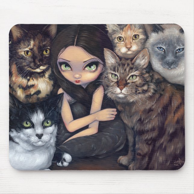 Tapis De Souris "Il est tout au sujet des chats" Mousepad (Devant)