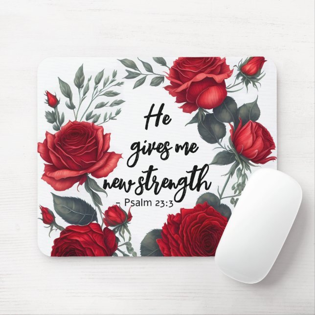 Tapis De Souris Il Me Donne Une Nouvelle Force (Avec souris)