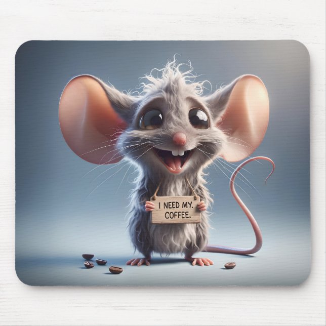 Tapis De Souris Il Me Faut Mon Café (Devant)