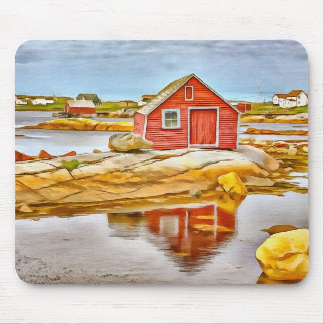 Tapis De Souris Île de Fogo pêchant Shack Mousepad (Devant)