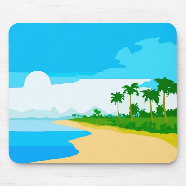 Tapis De Souris Île tropicale Mousepad (Devant)