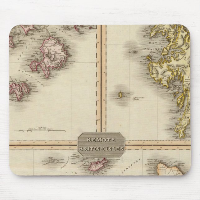 Tapis De Souris Îles britanniques éloignées Jersey et Guernesey (Devant)