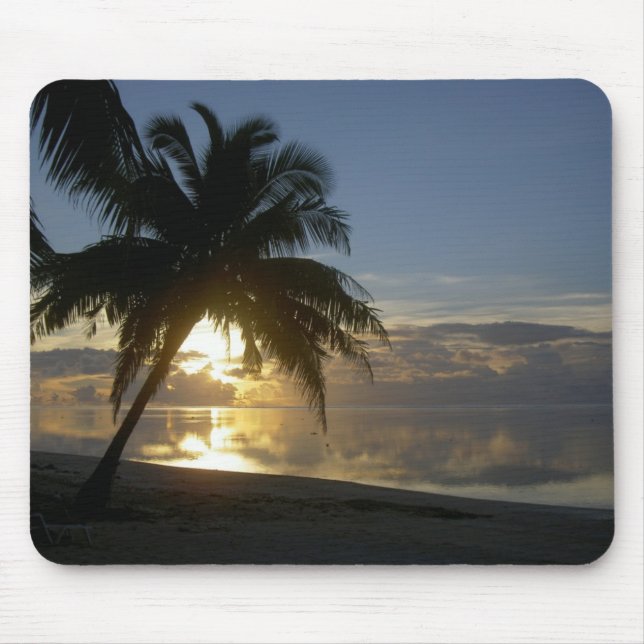 Tapis De Souris Îles Cook de coucher du soleil d'Aitutaki (Devant)